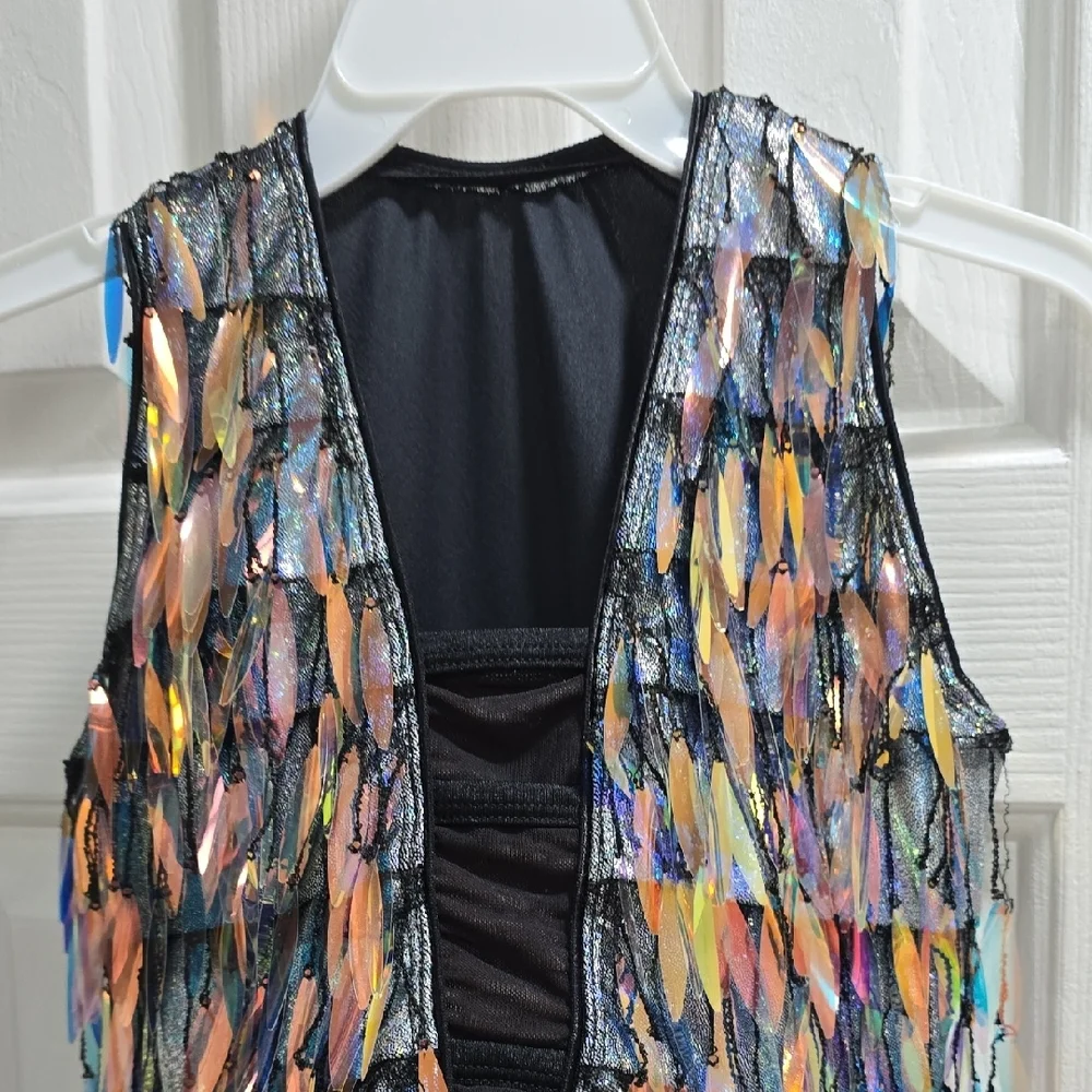 Kids Multicolor Sequin Vest